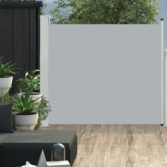 NNEVL Patio Retractable Side Awning 100x300 cm Grey