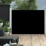 NNEVL Patio Retractable Side Awning 120x500 cm Black