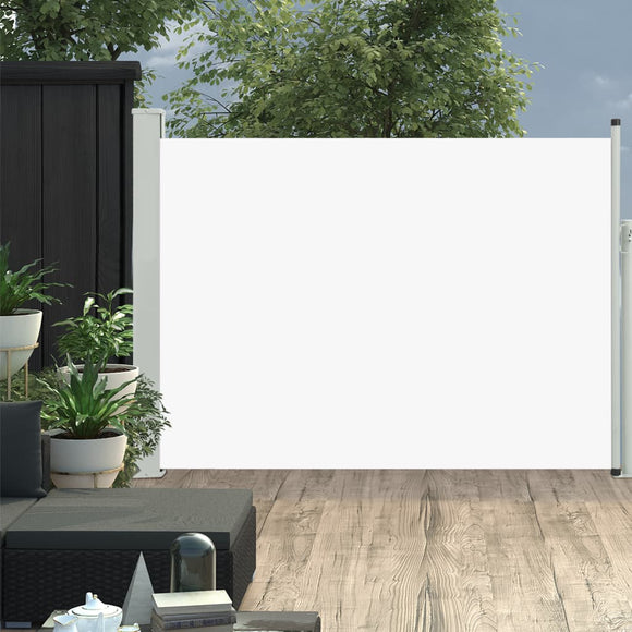 NNEVL Patio Retractable Side Awning 120x500 cm Cream