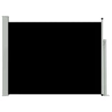 NNEVL Patio Retractable Side Awning 140x500 cm Black