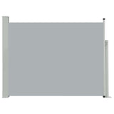 NNEVL Patio Retractable Side Awning 140x500 cm Grey