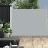 NNEVL Patio Retractable Side Awning 140x500 cm Grey