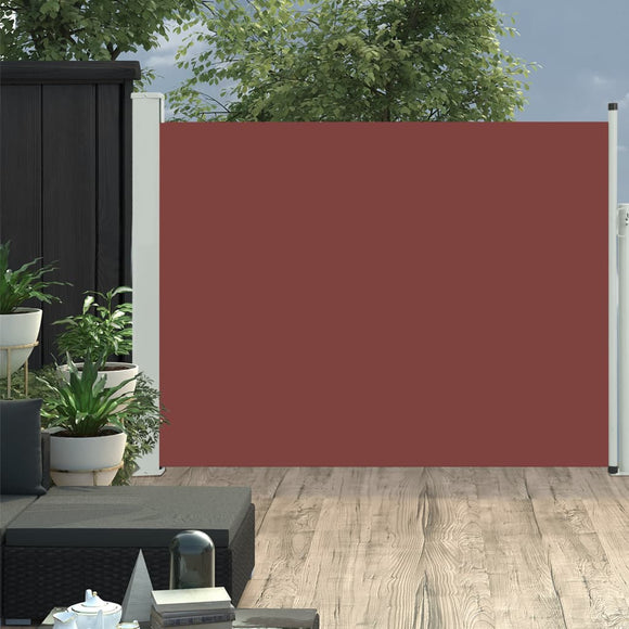 NNEVL Patio Retractable Side Awning 140x500 cm Brown