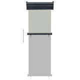 NNEVL Balcony Side Awning 65x250 cm Grey