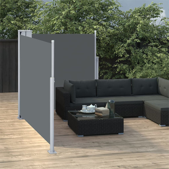 NNEVL Retractable Side Awning Anthracite 100x600 cm