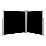 NNEVL Retractable Side Awning Black 120x600 cm