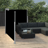 NNEVL Retractable Side Awning Black 120x600 cm