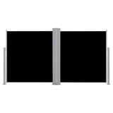 NNEVL Retractable Side Awning Black 120x600 cm