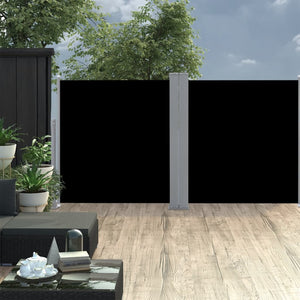 NNEVL Retractable Side Awning Black 120x600 cm
