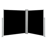 NNEVL Retractable Side Awning Black 140x600 cm