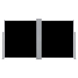 NNEVL Retractable Side Awning Black 140x600 cm