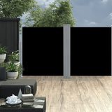 NNEVL Retractable Side Awning Black 140x600 cm