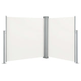 NNEVL Patio Retractable Double Side Awning 170x600 cm Cream