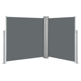 NNEVL Patio Retractable Double Side Awning 170x600 cm Anthracite