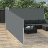 NNEVL Retractable Side Awning Anthracite 120x1000 cm