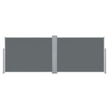 NNEVL Retractable Side Awning Anthracite 120x1000 cm