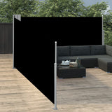 NNEVL Retractable Side Awning Black 140x1000 cm