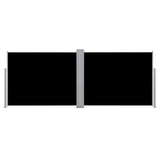 NNEVL Retractable Side Awning Black 140x1000 cm