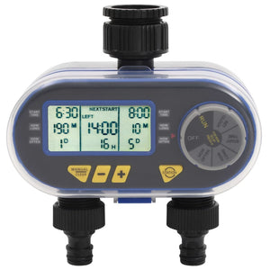 NNEVL Automatic Digital Water Timer with Dual Outlet