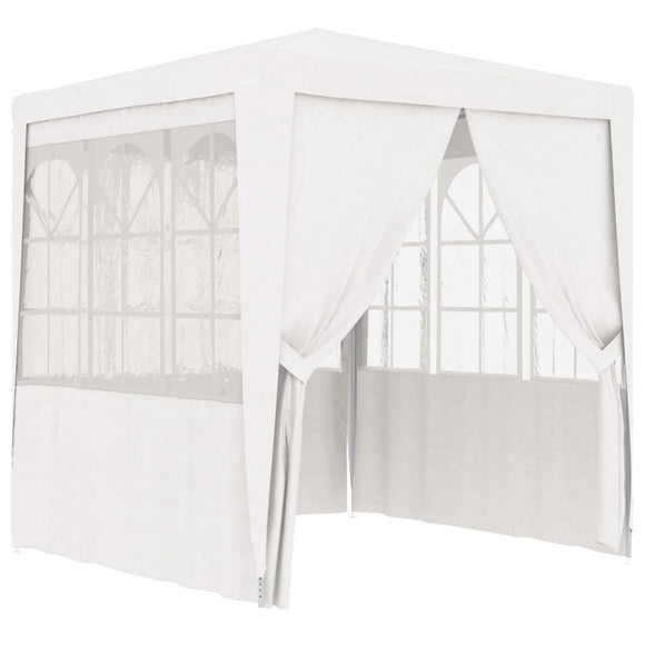 NNEVL Professional Party Tent with Side Walls 2x2 m White 90 g/m²
