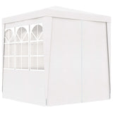 NNEVL Professional Party Tent with Side Walls 2x2 m White 90 g/m²