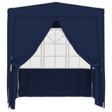 NNEVL Professional Party Tent with Side Walls 2x2 m Blue 90 g/m²