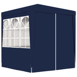 NNEVL Professional Party Tent with Side Walls 2x2 m Blue 90 g/m²