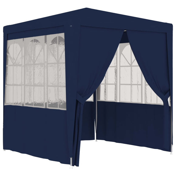 NNEVL Professional Party Tent with Side Walls 2.5x2.5 m Blue 90 g/m²