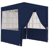 NNEVL Professional Party Tent with Side Walls 2.5x2.5 m Blue 90 g/m²