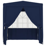 NNEVL Professional Party Tent with Side Walls 2.5x2.5 m Blue 90 g/m²