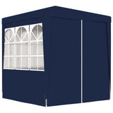 NNEVL Professional Party Tent with Side Walls 2.5x2.5 m Blue 90 g/m²