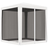 NNEVL Party Tent with 4 Mesh Sidewalls 2x2 m White