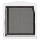 NNEVL Party Tent with 4 Mesh Sidewalls 2x2 m White