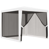 NNEVL Party Tent with 4 Mesh Sidewalls 2.5x2.5 m White