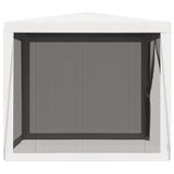 NNEVL Party Tent with 4 Mesh Sidewalls 2.5x2.5 m White