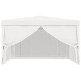 NNEVL Party Tent with 4 Mesh Sidewalls 4x4 m White