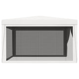NNEVL Party Tent with 4 Mesh Sidewalls 4x4 m White