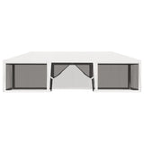 NNEVL Party Tent with 4 Mesh Sidewalls 4x9 m White