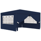 NNEVL Professional Party Tent with Side Walls 4x4 m Blue 90 g/m²