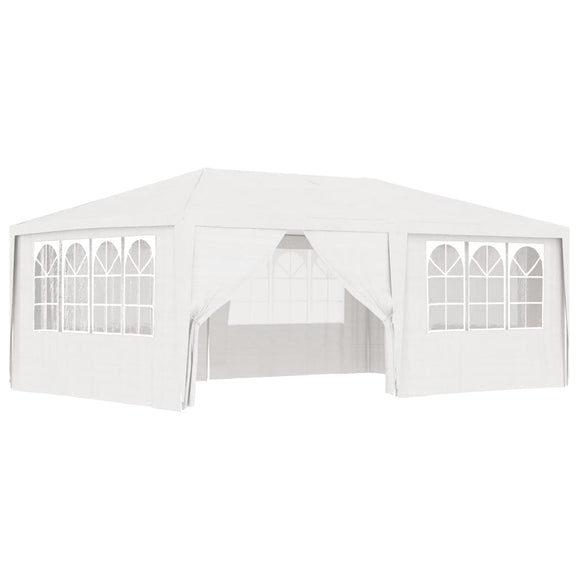 NNEVL Professional Party Tent with Side Walls 4x6 m White 90 g/m²