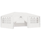 NNEVL Professional Party Tent with Side Walls 4x6 m White 90 g/m²