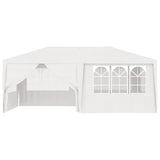NNEVL Professional Party Tent with Side Walls 4x6 m White 90 g/m²