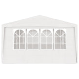 NNEVL Professional Party Tent with Side Walls 4x6 m White 90 g/m²