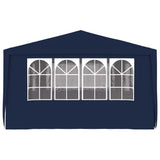 NNEVL Professional Party Tent with Side Walls 4x6 m Blue 90 g/m²