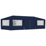 NNEVL Professional Party Tent with Side Walls 4x9 m Blue 90 g/m²