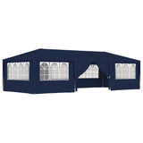NNEVL Professional Party Tent with Side Walls 4x9 m Blue 90 g/m²