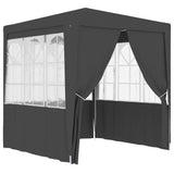 NNEVL Professional Party Tent with Side Walls 2x2 m Anthracite 90 g/m²