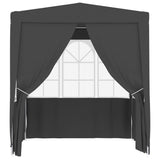 NNEVL Professional Party Tent with Side Walls 2x2 m Anthracite 90 g/m²