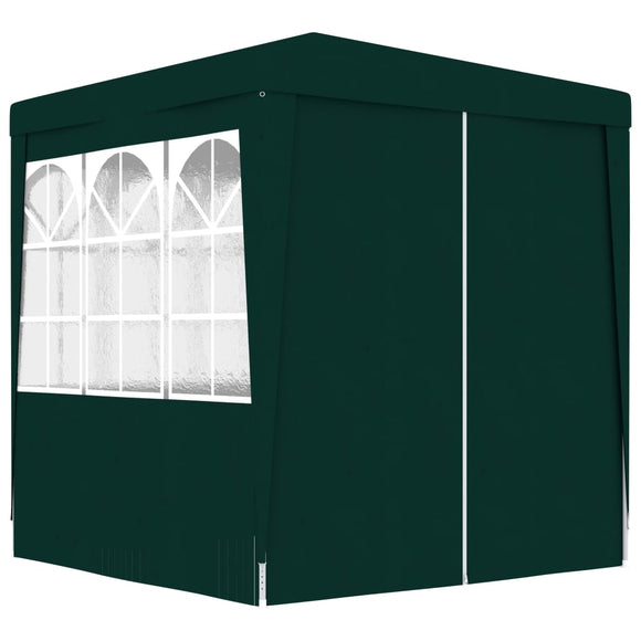 NNEVL Professional Party Tent with Side Walls 2x2 m Green 90 g/m²