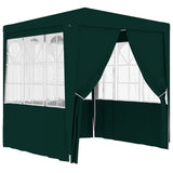 NNEVL Professional Party Tent with Side Walls 2x2 m Green 90 g/m²